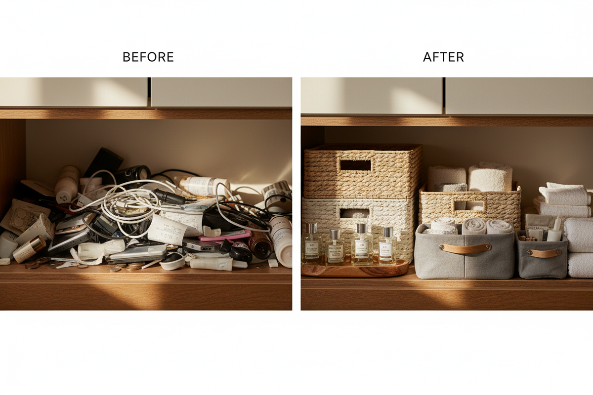 7 Small-Space Organization Ideas That Make Your Home Feel B - Nook & Nest