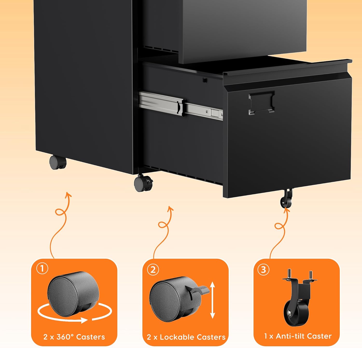 Transform Your Space with Our Mobile File Cabinet: Stylish Storage for Home & Office - Nook & Nest