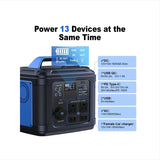 296Wh 80000mAh Lithium Battery Generator Solar For Outdoor Camping RV Home - Nook & Nest
