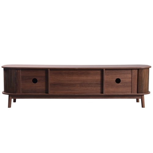 Modern TV Stand For TVs Up To 75'', Farmhouse Media Console, Entertainment Center With Solid Wood Legs, TV Cabinet For Living Room,Home Theatre - Nook & Nest
