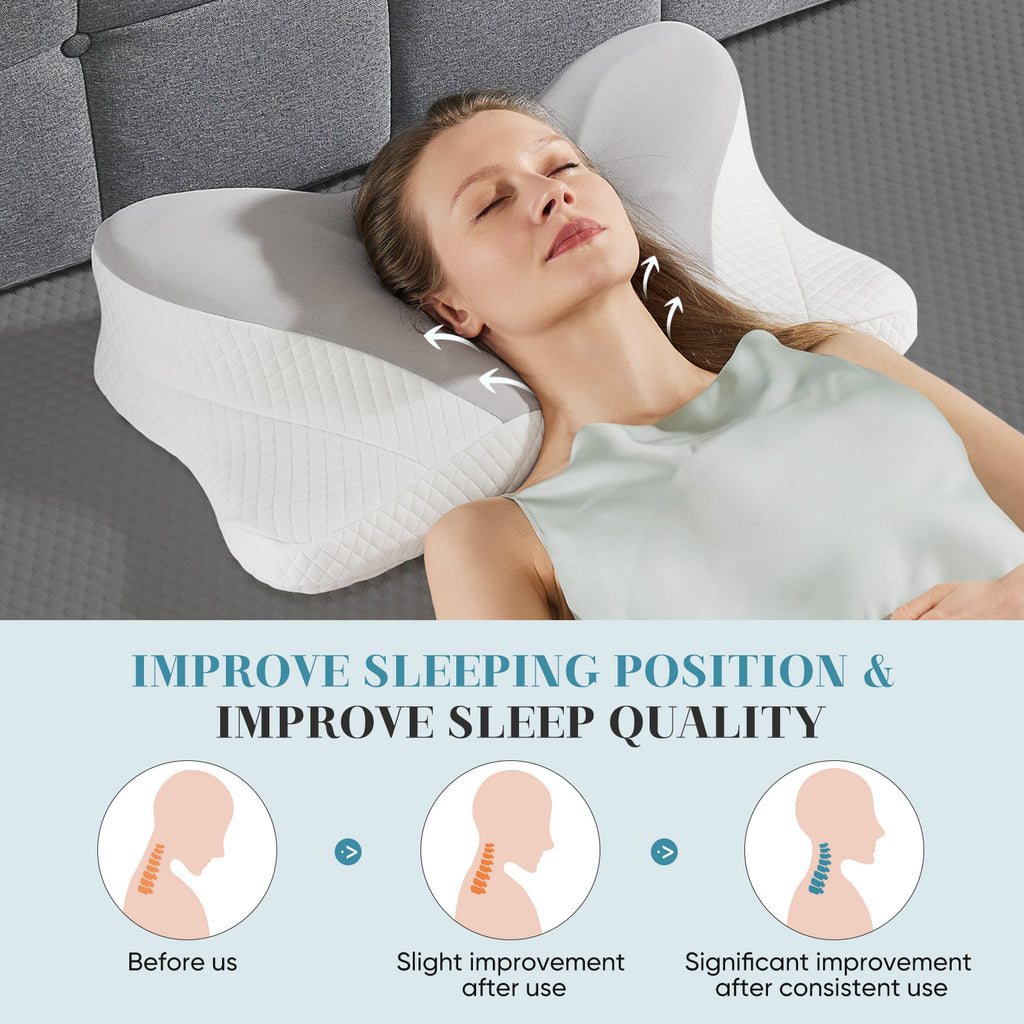 Ergonomic Neck Support Pillow for Pain-Free Sleep and Relaxation - Nook & Nest