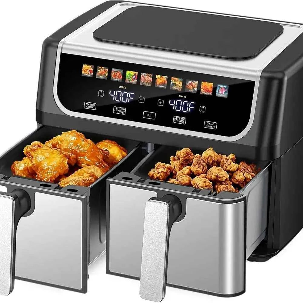 Transform Your Cooking with the Dual Basket Air Fryer 9.5 QT - Ultimate Meal Prep Solution - Nook & Nest