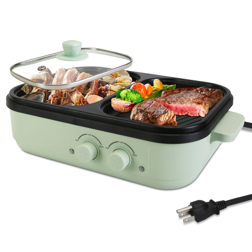2-in-1 Electric Hot Pot and Grill - Nook & Nest