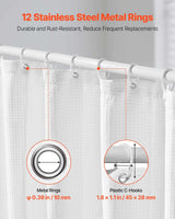 White Waffle Shower Curtain, 72 × 72 in, 240 GSM - Nook & Nest