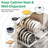 Pull-Out Pots and Pans Organizer – Damping Rails, 8 Dividers, 44 lb, N - Nook & Nest