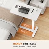 Adjustable Mobile Bed Table, Computer Desk, Mobile Standing Table - Nook & Nest