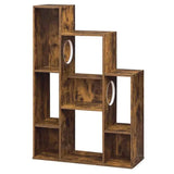 Cat Climbing Bookshelf – 8-Compartment Storage Tower, 2 Round Cat Open - Nook & Nest
