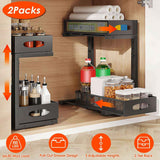 2-Piece Under-Sink Pull-Out Organizer Shelf - Nook & Nest