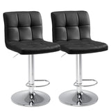 Square Cushion Bar Stool With Backrest - Nook & Nest
