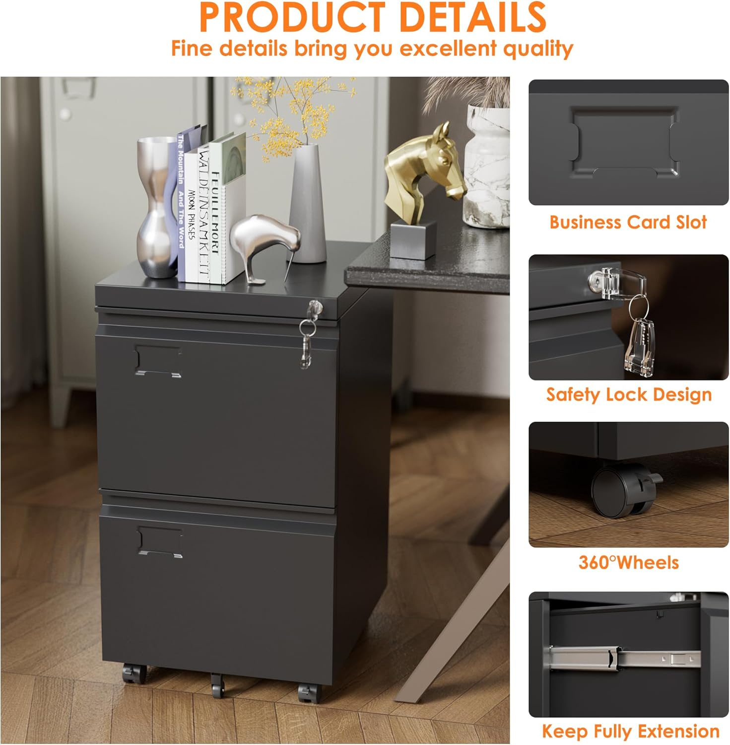 Transform Your Space with Our Mobile File Cabinet: Stylish Storage for Home & Office - Nook & Nest