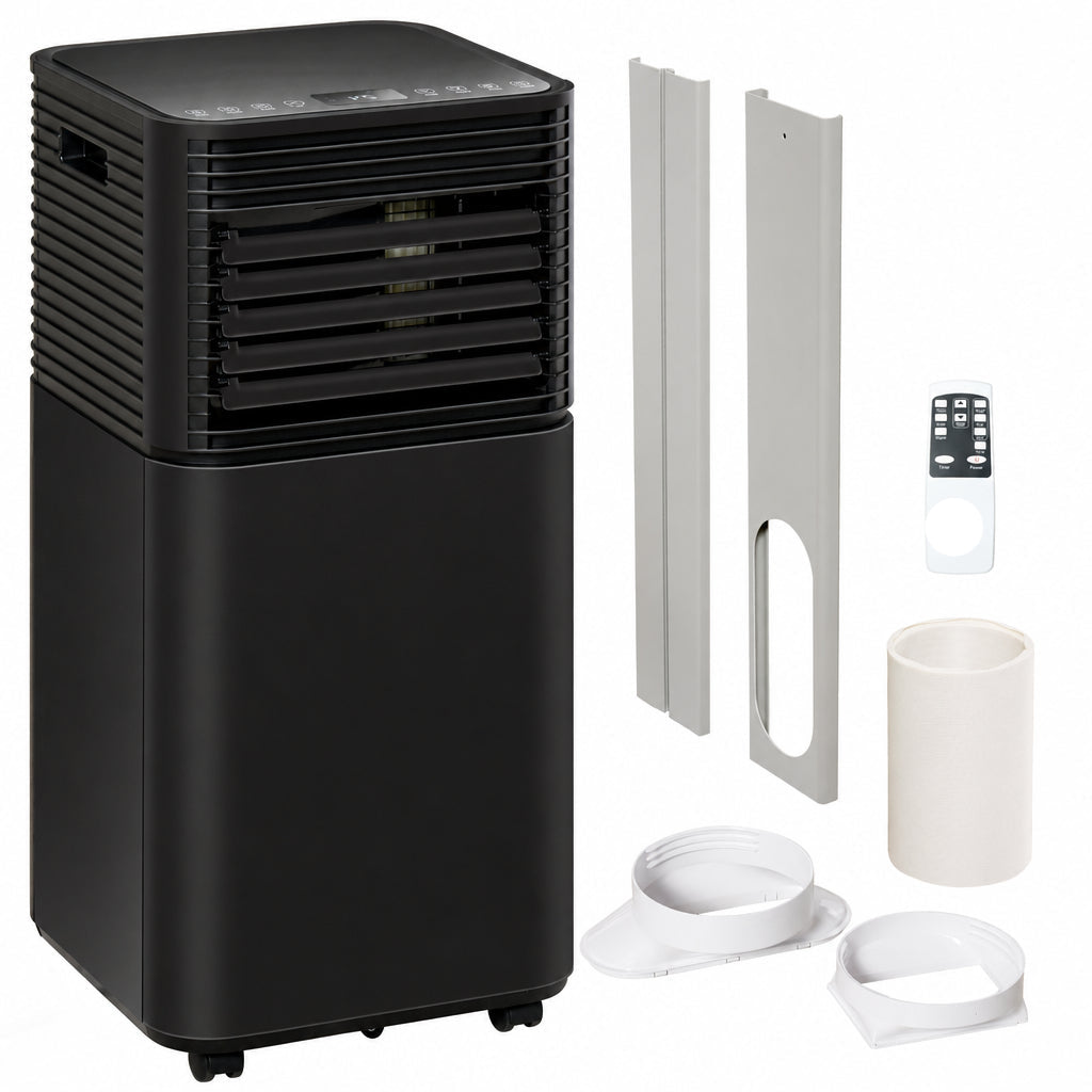 Black 8, 000 BTU Portable Air Conditioner, 3-in-1 - Nook & Nest