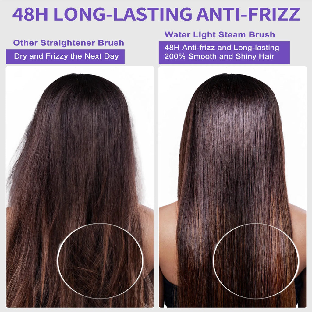Revitalize Your Hair with the Ionic Steam Straightening Brush for Silky Smooth Styles - Nook & Nest