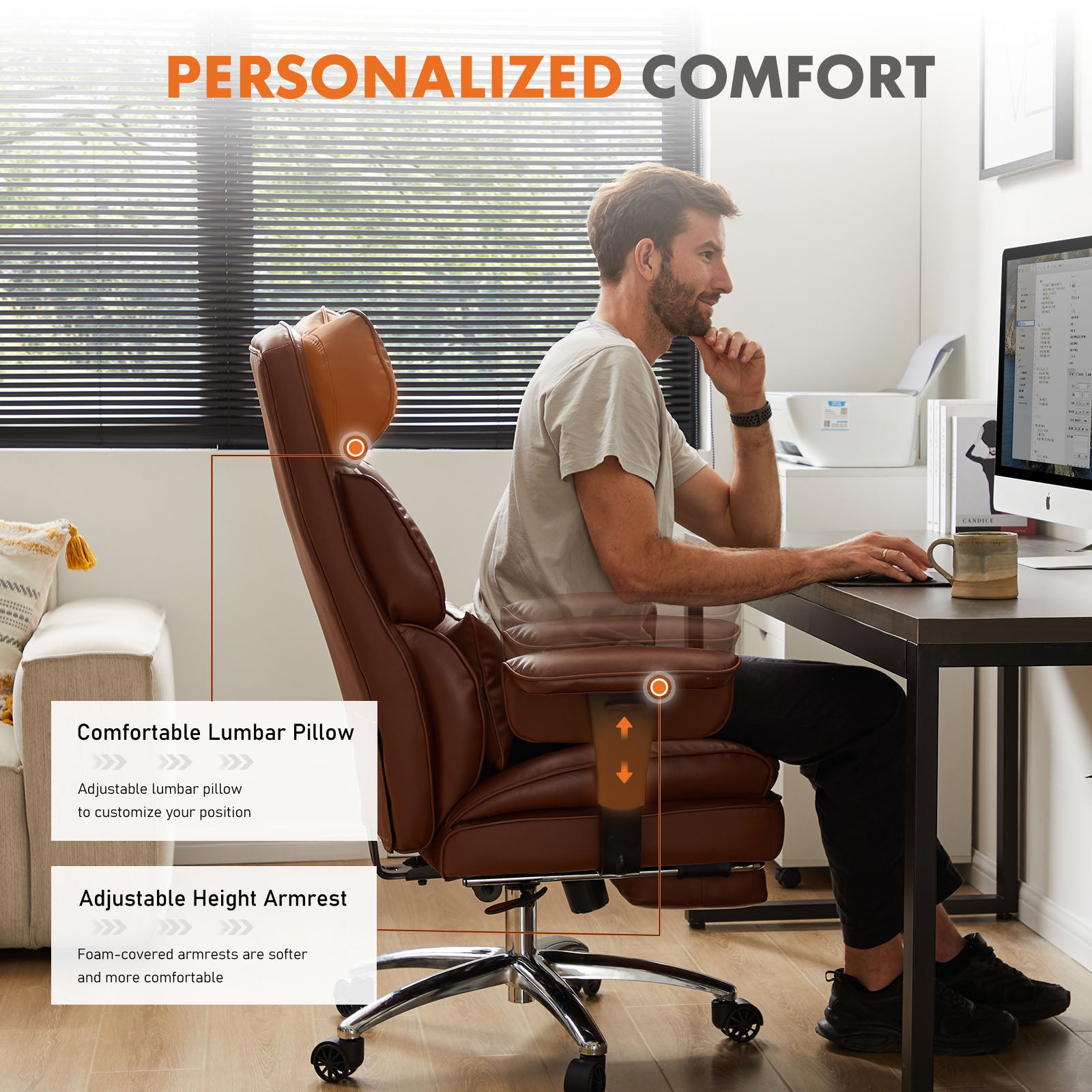 Elevate Your Comfort with Our Ergonomic Home Office Desk and Chair Set - Nook & Nest