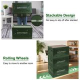 Collapsible Storage Crate – MDF Wood Lid, 41 QT, 66 lb, 4 Side Doors, Nook & Nest