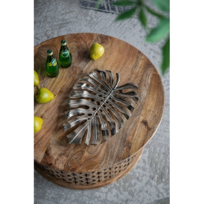 18.9x13.4x1.4 Gold Monstera Leaf Wall Decor - Nook & Nest