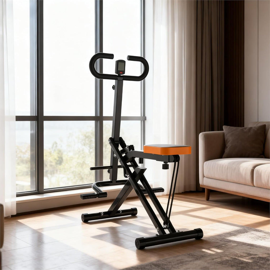 Squat Machine For Home, Assist Trainer For Glutes Workout Foldable With Resistance Bands, For Botty Glutes Butt Thighs, Ab Back Leg Press Hip Thrust For Home Gym Fitness-Black - Nook & Nest