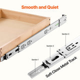 Birch Wood Pull-Out Cabinet Drawer – Soft-Close, Dovetail Joint, 60 lb - Nook & Nest