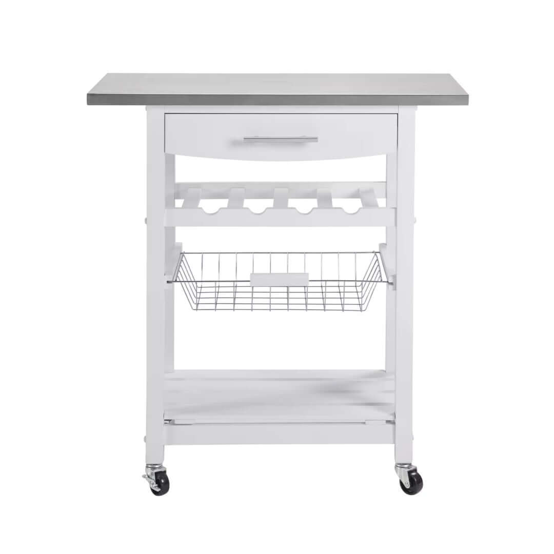 Transform Your Cooking Experience with Our Stainless Steel Rolling Kitchen Cart - Nook & Nest