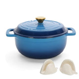 5-Quart Enameled Cast Iron Dutch Oven with Lid - Nook & Nest