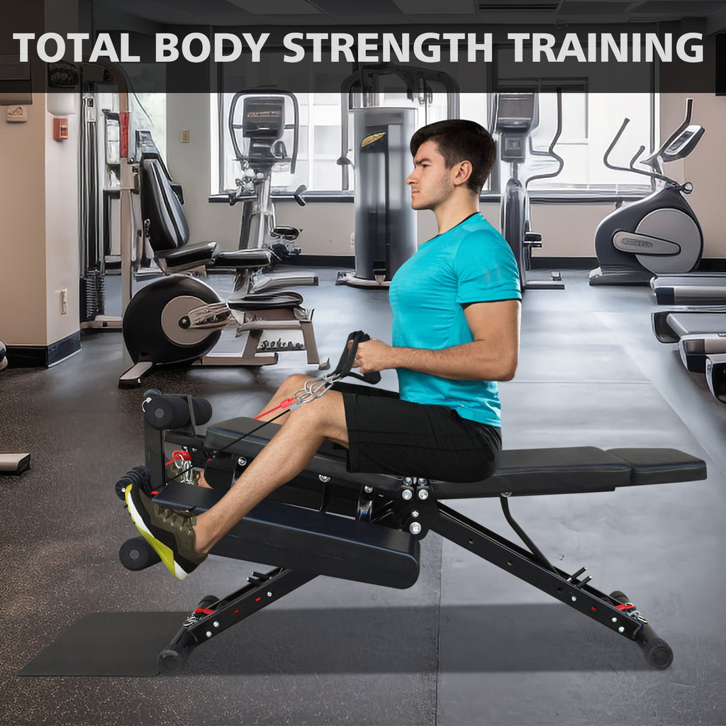 Multifunction Fitness Chair, Adjustable Strength Training Bench For Full Body Workout, Weight Bench With Fast Folding For Home Gym - Nook & Nest