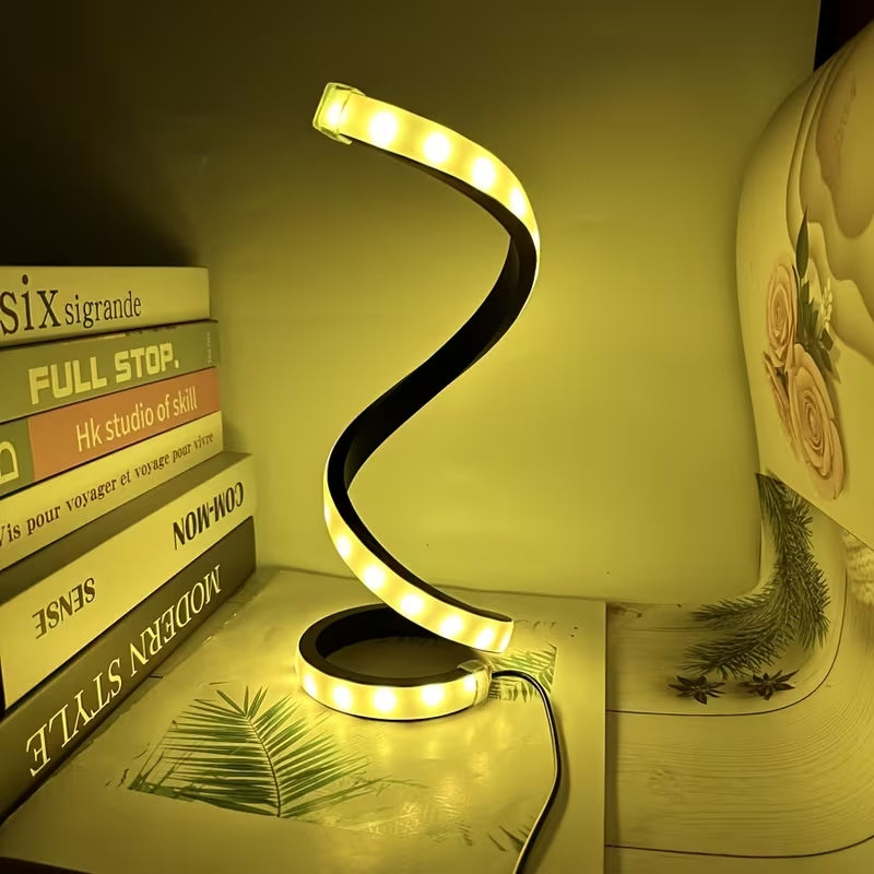 Transform Your Space with the Adjustable LED Desk Lamp – 2Pcs Creative Spiral Design - Nook & Nest