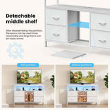TV Stand with Drawers – LED Lights, Power Sockets, Up to 50 in - Nook & Nest