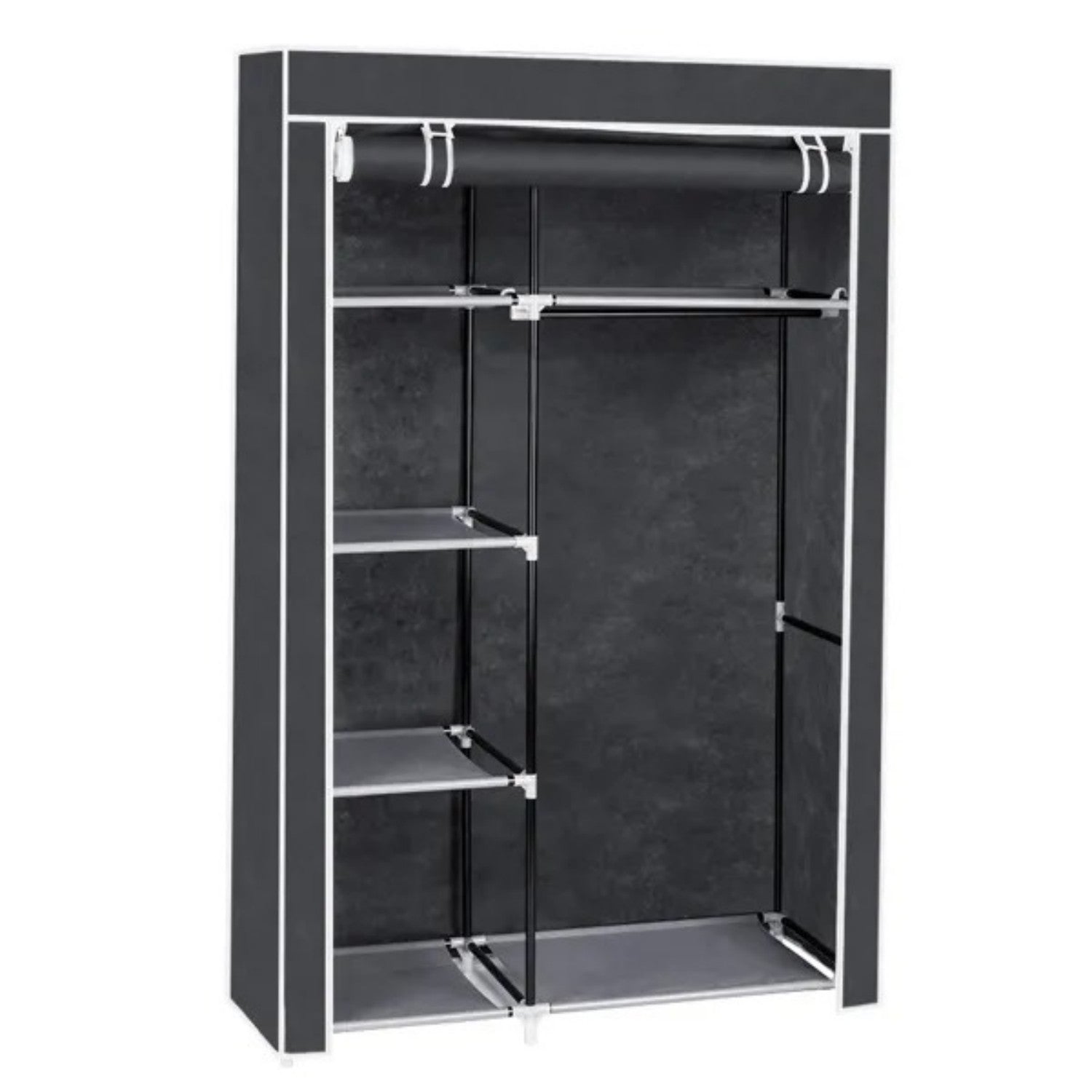 Portable Closet Organizer - 64" Wardrobe Storage Solution for Small Spaces - Nook & Nest