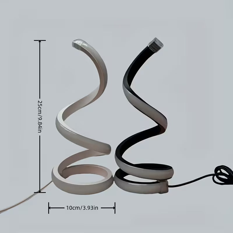 Transform Your Space with the Adjustable LED Desk Lamp – 2Pcs Creative Spiral Design - Nook & Nest