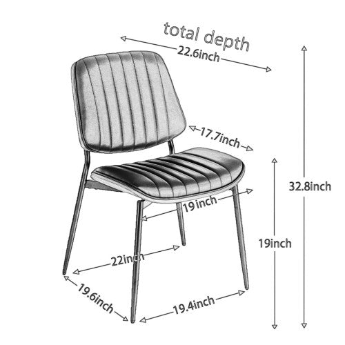 Dining Chairs Set Of 2 Mid Century Modern Retro Faux Leather Chair With Walnut Bentwood Back Upholstered Seat Metal Legs Adjustable Foot For Kitchen Dining Room Chairs - Nook & Nest
