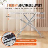 Adjustable Ironing Board – 51″×13″ Surface, 7 Height Settings, 4-Layer - Nook & Nest