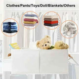 Foldable Clothes Storage Box with Clear Window, Nano White & Linen - Nook & Nest