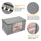 Large Clothes Storage Bags – 90L, Clear Window, Dual Zipper (Set of 2) - Nook & Nest