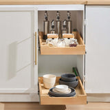 Birch Wood Pull-Out Cabinet Drawer – Soft-Close, Dovetail Joint, 60 lb - Nook & Nest