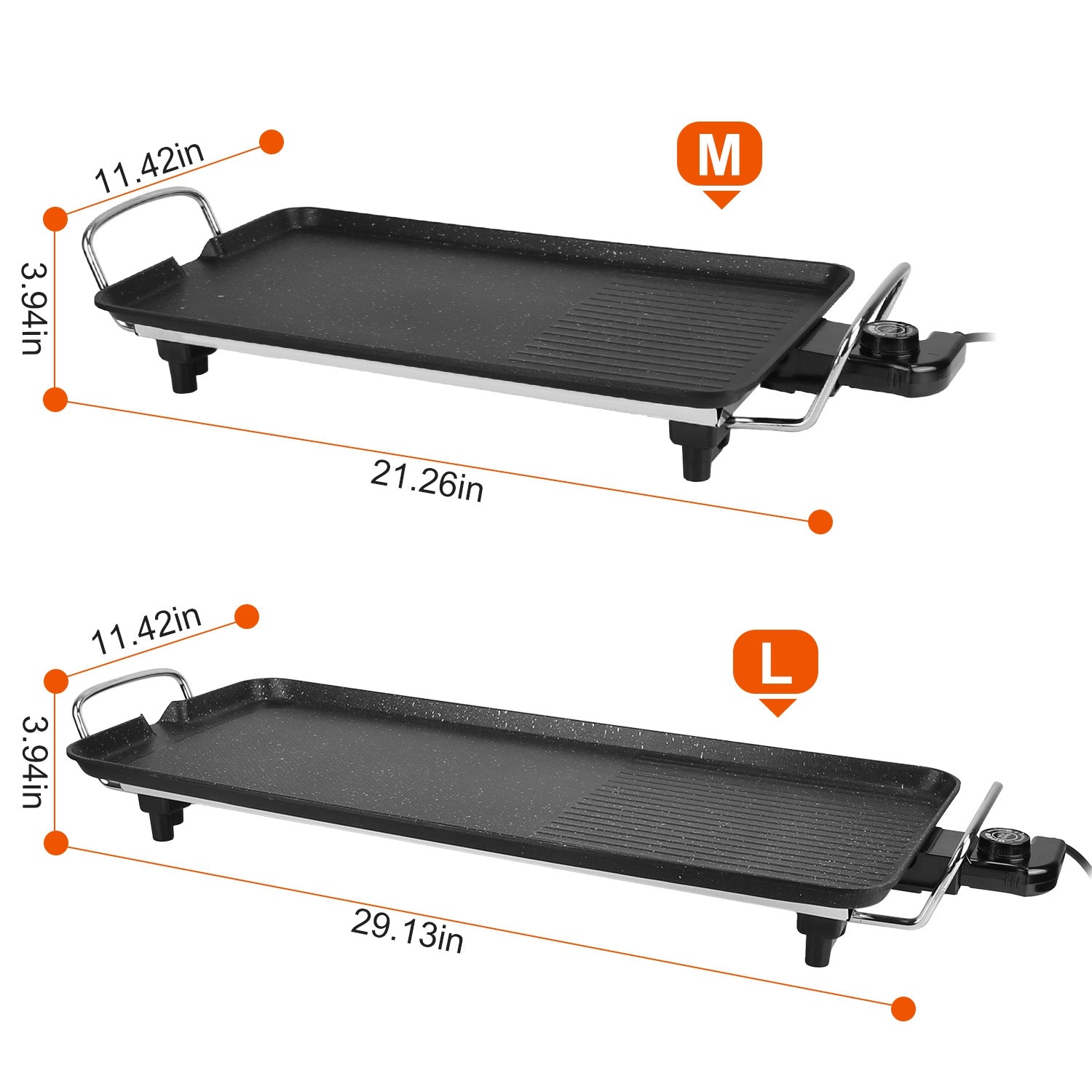 Electric BBQ Grill Griddle, Non Stick Table Top - Nook & Nest