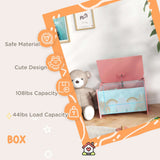 Pink Storage Chest with Lid – Toy and Bedroom Organizer - Nook & Nest