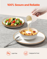 18 PCS Ceramic Dinnerware Set, 6 White - Nook & Nest