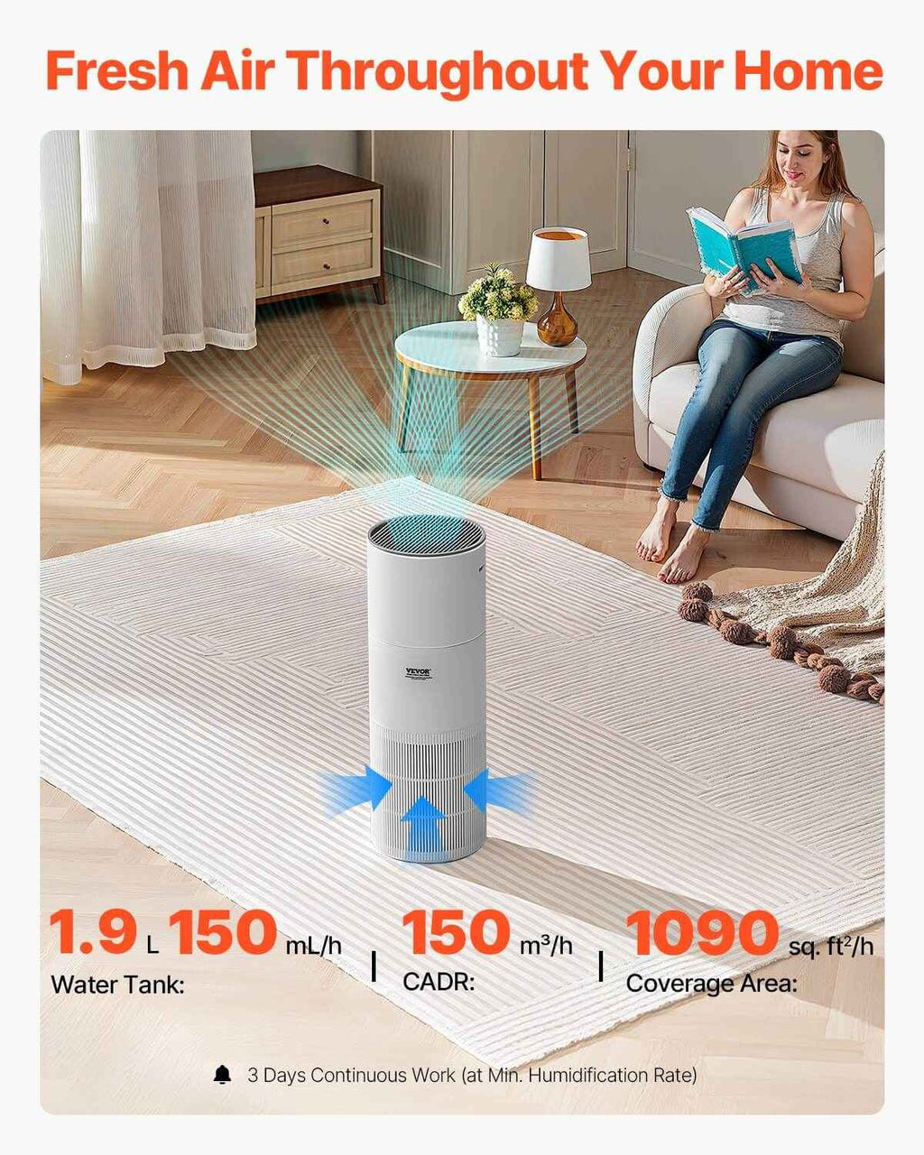 Breathe Easy with the True HEPA Air Purifier for Large Rooms - 11 Stage Filtration - Nook & Nest