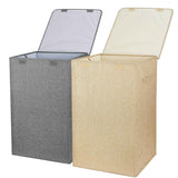 Foldable Laundry Hamper with Lid – 16″×16″×25″, Collapsible, Water-Res - Nook & Nest