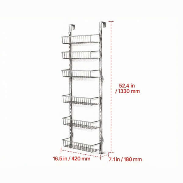 Maximize Your Space with Our 6-Tier Over-the-Door Pantry Organizer - Nook & Nest