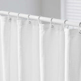 White Waffle Shower Curtain, 72 × 72 in, 240 GSM - Nook & Nest
