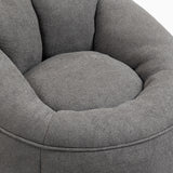Bean Bag Sofa Chair with Footrest, Grey - Nook & Nest
