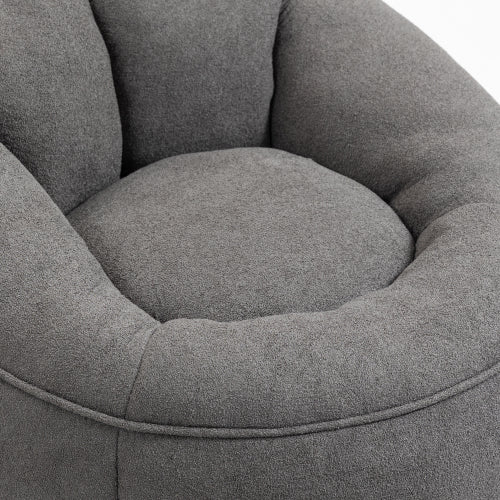 Bean Bag Sofa Chair with Footrest, Grey - Nook & Nest