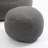 Bean Bag Sofa Chair with Footrest, Grey - Nook & Nest