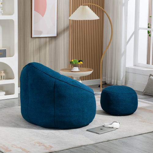 Bedding Bean Bag Sofa Chair High Pressure Foam Bean Bag Chair Material With Padded Foam Padding Compressed Bean Bag With Footrest - Nook & Nest