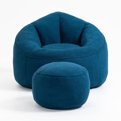 Bedding Bean Bag Sofa Chair High Pressure Foam Bean Bag Chair Material With Padded Foam Padding Compressed Bean Bag With Footrest - Nook & Nest