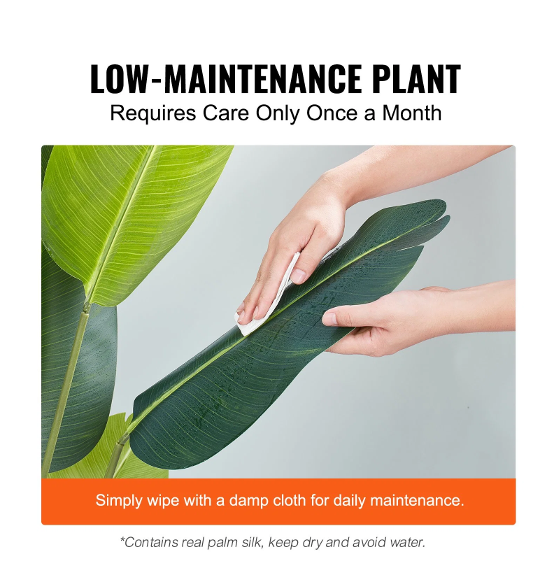 Birds Of Paradise Tree, 5 FT Tall Plant, PE Material & Anti-Tip Tilt Protection Low-Maintenance Plant, Lifelike Green Tree For Home Office Warehouse Decor Indoor Outdoor - Nook & Nest