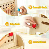 Wooden Kids Art Easel – 2-in-1 with Marble Run & Built-In Storage, Sol - Nook & Nest