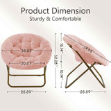 Folding Chair – Padded Accent Seat, Gray, Pink & White - Nook & Nest