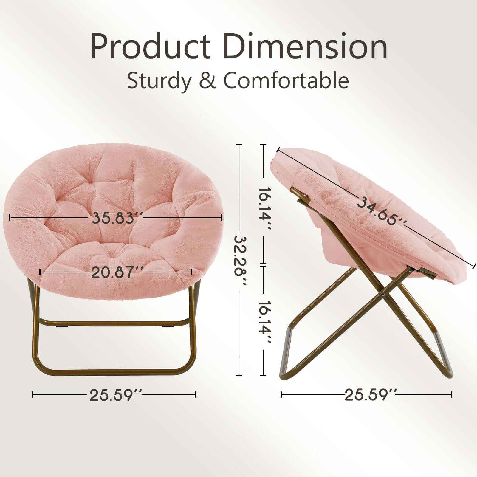Luxury Folding Chair - Cozy White Faux-Fur Comfort for Every Space - Nook & Nest