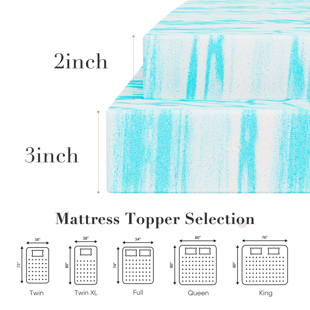 Discover Ultimate Comfort with Our Cooling Gel Memory Foam Bed Topper - Nook & Nest